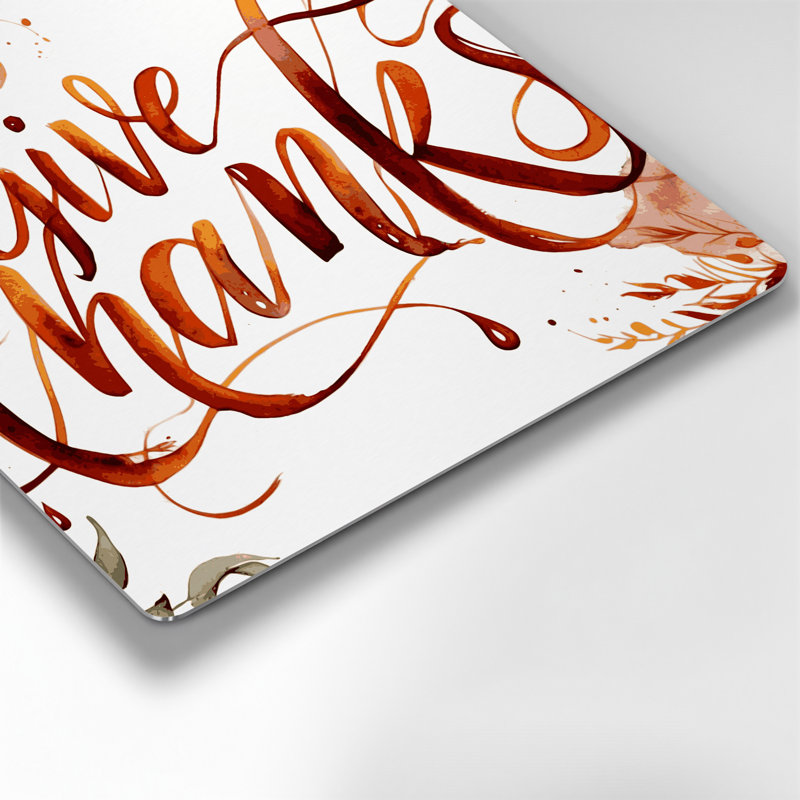 Art mural en métal "Thanksgiving donner", 32" H x 32" W
