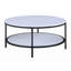 Ensemble de cocktail moderne 3 pièces 1X Table basse ronde 2X Table de bout Mobilier de salon en bois