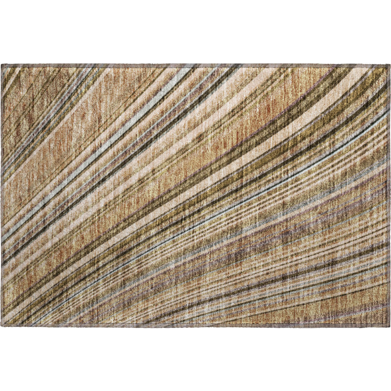 Premium Machine Washable Prisco Taupe Rug, Rectangle 1'8" x 2'6"