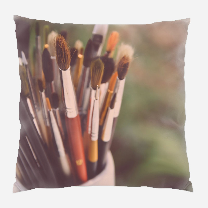 Housse de coussin d'extérieur carré Wilmoth, Microsuède, Intérieur