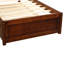 Lit plateforme simple en bois noyer avec lit gigogne - Finition moderne et élégante-1955348973