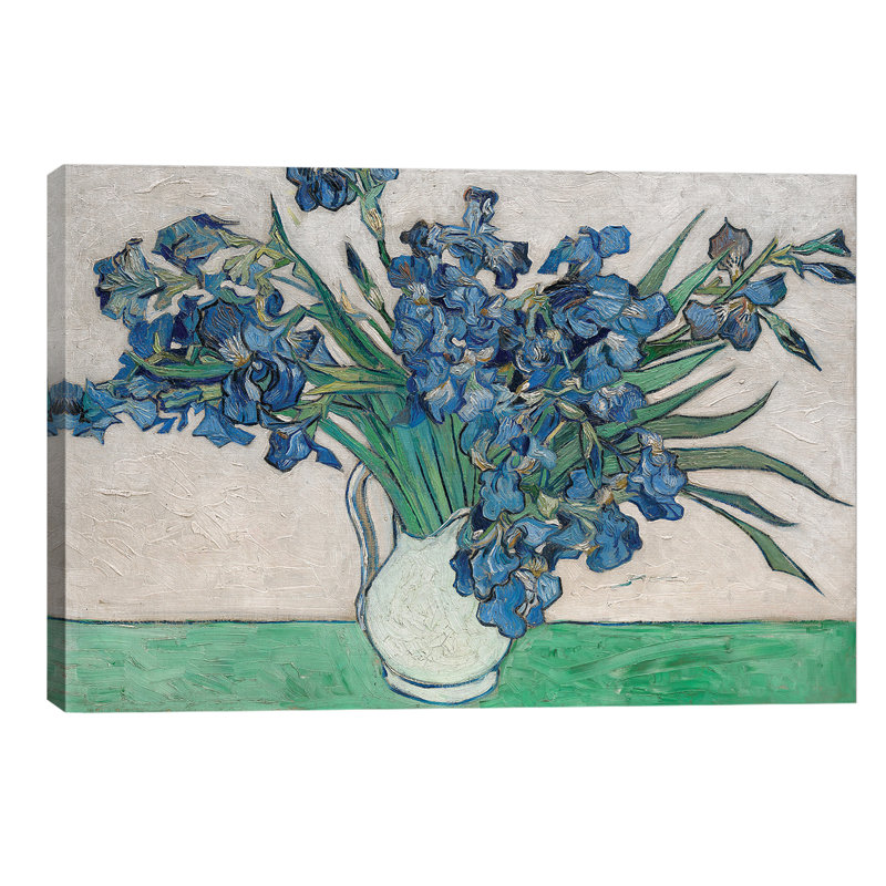 Irises, 1890 by Vincent Van Gogh - Painting on Canvas, 152.5 cm H x 101.5 cm W x 3.175 cm D, No Frame