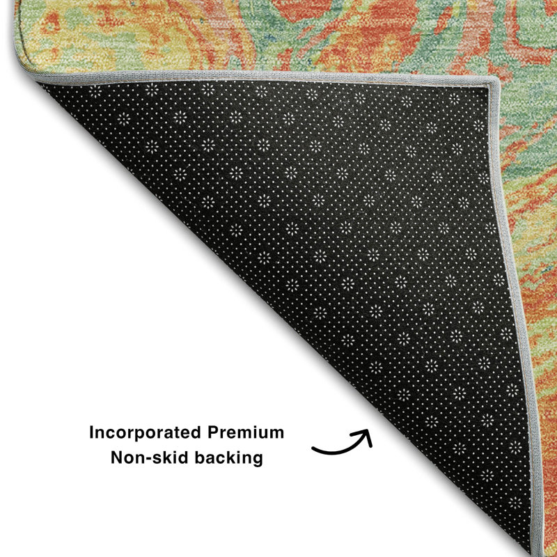 Premium Machine Washable Cossette AMF1061 Abstract Rug, Rectangle 10' x 14'