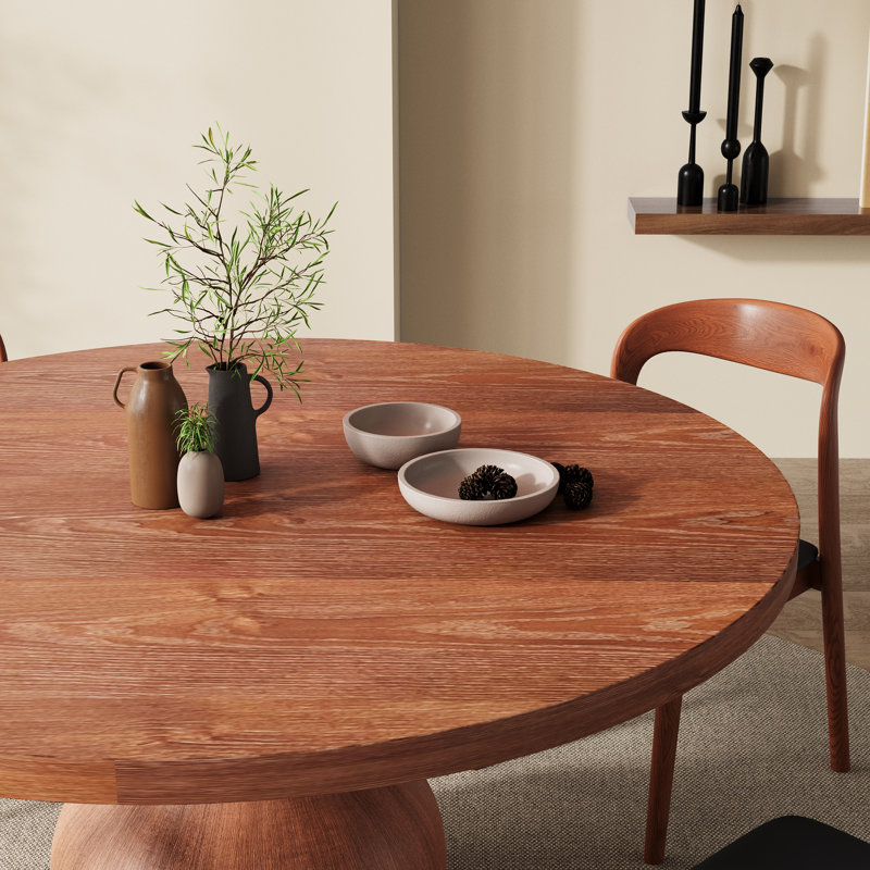 Ikerne 4 - Person Round Solid Wood Dining Set, 29.52"H x 39.3"L x 39.3"W, 5 Pieces: Table, 4 Chairs, Black