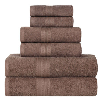 Hannu 450 GSM Eco-Friendly Cotton 6 Piece Quick Dry Bathroom Towel Set