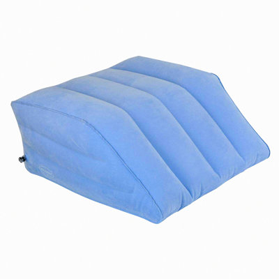 InflaRest Leg Lift Cushion - Portable Foot & Ankle Support Pillow for Pain Relief, Post-Surgery Recovery, Travel - Velour Surface, Adjustable