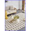 Table basse ronde en marbre d'apparence compacte avec lit pour chat, base en acier pour le salon