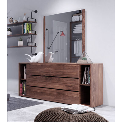 Commode double à 6 tiroirs avec Miroir Pattersen