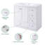 Meuble-lavabo sur pieds 36 po style Shaker-172221512