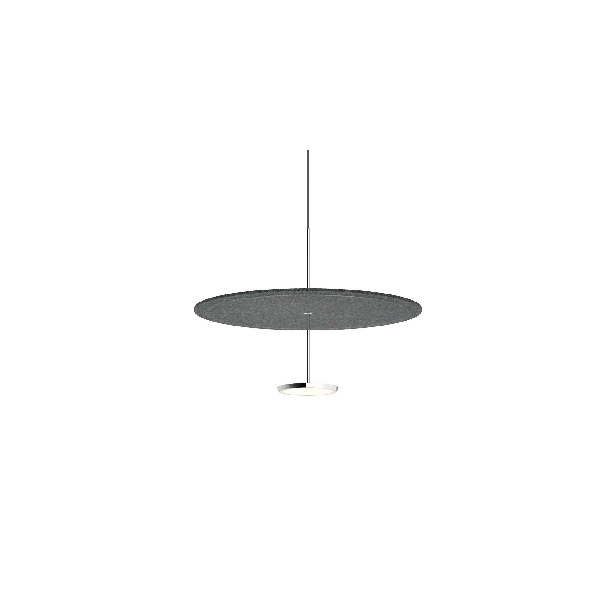 Sky Sound Pendant, 17.5" H x 24" W x 24" D, Anthracite, Black