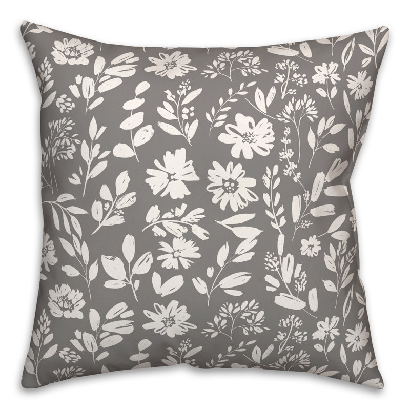  Housse et insert de coussin 16 po, 18 po x 18 po, Gris