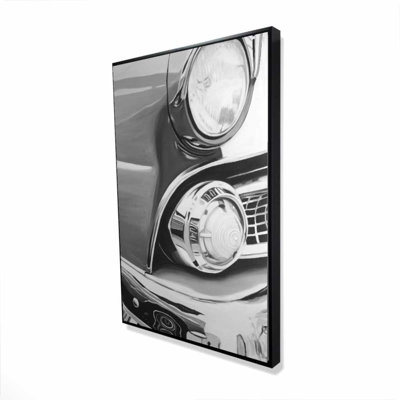 Beautiful Old Car - Black Framed Canvas for Home Decor