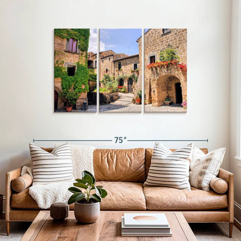 Sebbie, pittoresque ville italienne, H 36 po x l 57 po