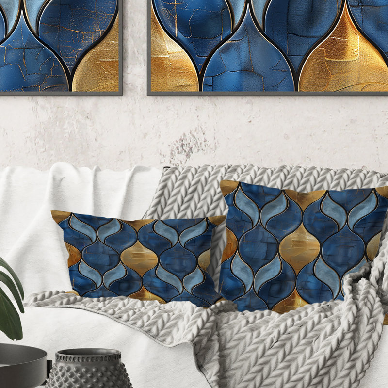 Coussin lombaire bleu Ogee Patten II