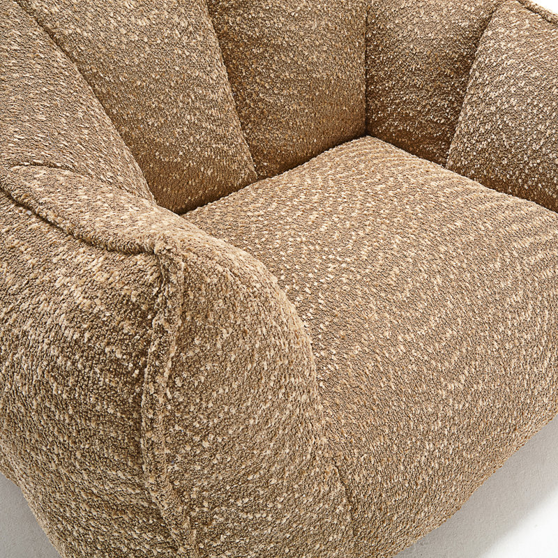 Thaloria Bean Bag Chair Lazy Sofas, Coffee Chenille, 30.7" H x 47.2" W x 36.2" D
