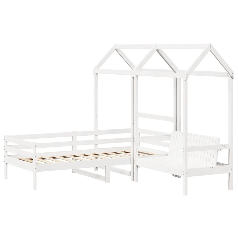 Solid Wood Bed, White