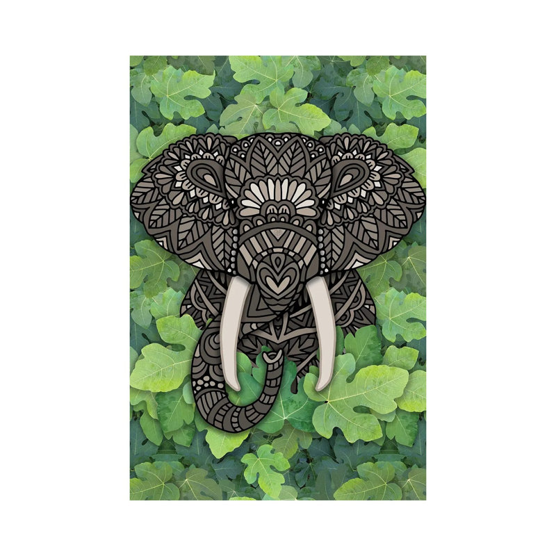 Jungle Elephant by Angelika Parker - Wrapped Canvas Print, 152.5 cm H x 101.5 cm W