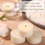 Lot de 100 bougies chauffe-plat en cire de soya, bougies votives blanches sans paraffine, sans coulure, 6 heures de combustion, pour décoration de mariage d'urgence
