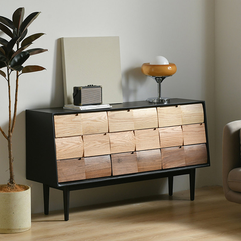 Armoire d'appoint moderne en bois massif