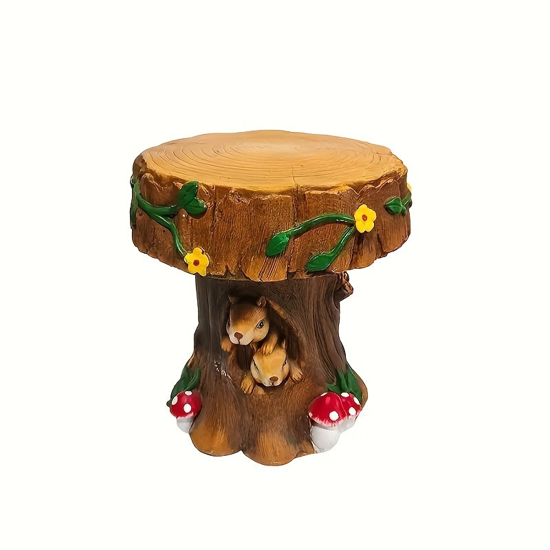 Tabouret de jardin fantaisiste en résine Dovarix, Brown Squirrel