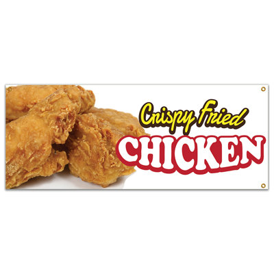 Bannière de poulet frit croustillant