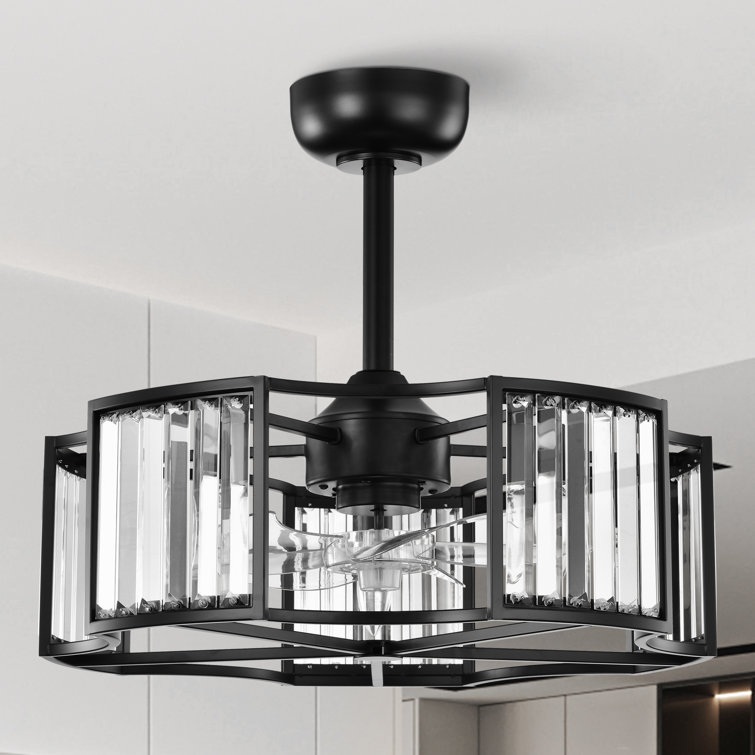 Nancie 21.7'' Crystal Ceiling Fan with Remote Control