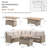 6 - Person Outdoor Wicker Corner Sofa with Sunbrella Cushion
