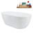 61" Streamline Soaking Freestanding Tub and Tray With Drain-101310195