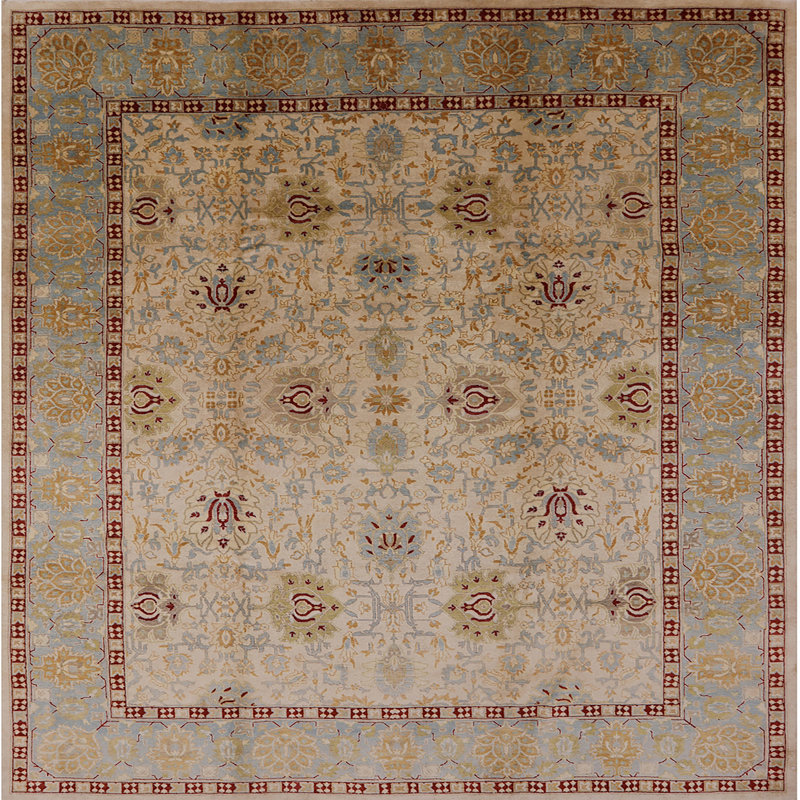 Tapis brun Thialvi, Carré 3 pi