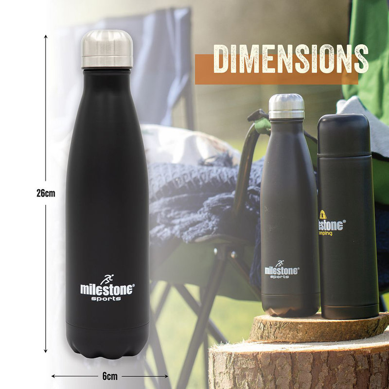 Milestone 500ml Double Wall Insulated Stainless Steel Traveller