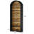 French Arched Wooden Bookshelf | 5-Tier Open Display Cabinet | Living Room & Study Storage Unit