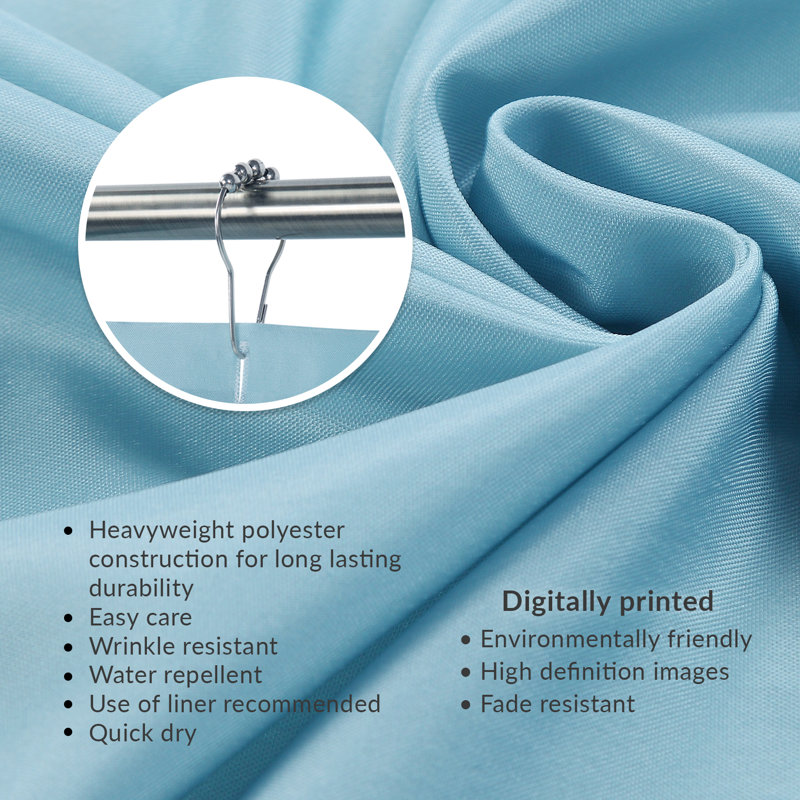 Maritime Trading Coastal Fabric Shower Curtain