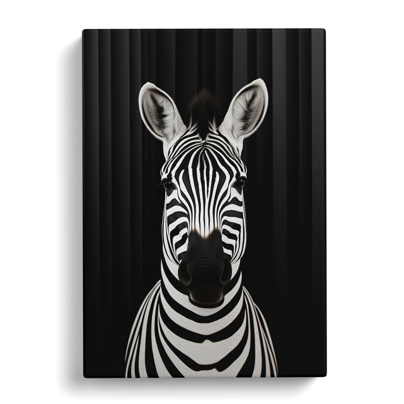 Zebra Minimalism No.2 - No Frame Print, 76cm H x 50cm W x 3cm D