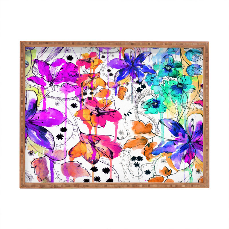 Plateau de table en repose-pieds/café perdu en 1 botanica Holly Sharpe, H 1,75 po x l 18 po x p 14 po