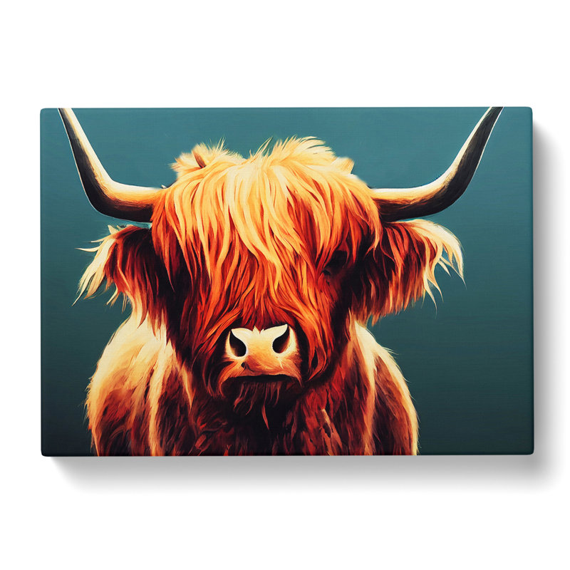 Highland Cow Portrait Vol.2 - Wrapped Canvas, 40cm H x 60cm W x 3cm D