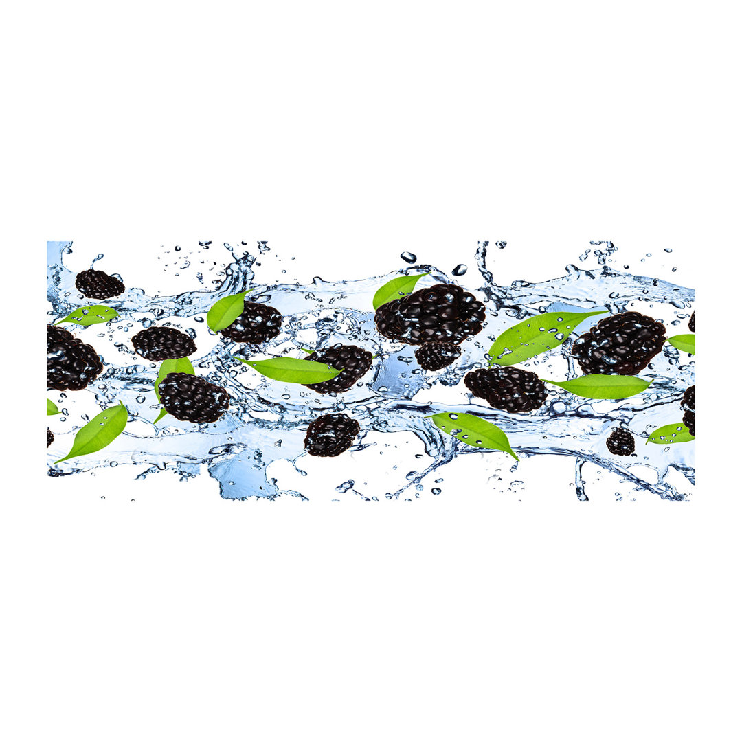 Brombeeren und Wasser - Kunstdrucke auf Segeltuch