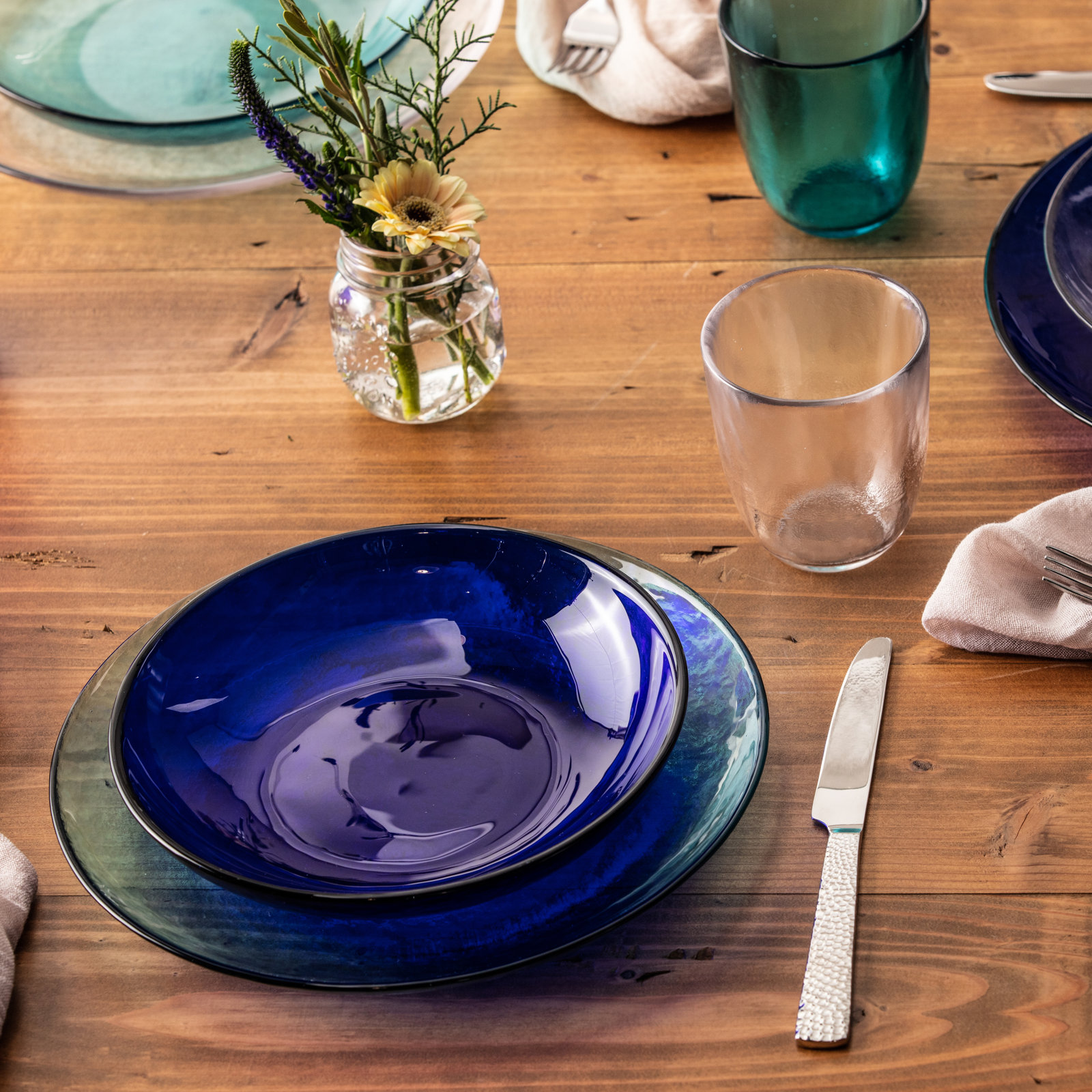 Los Cabos Dinnerware Set, Clear