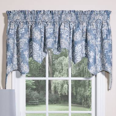 Eaman Floral Cotton Blend 100'' W Window Valance in