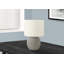 Lighting, H 20 po, lampe de table, béton gris, abat-jour, contemporain
