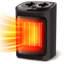 Chauffage d'appoint portatif en céramique de 1500 W avec thermostat manuel et commandes à bouton rotatif