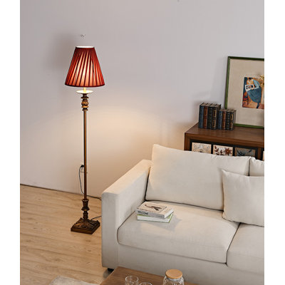 European-style retro resin fabric floor lamp
