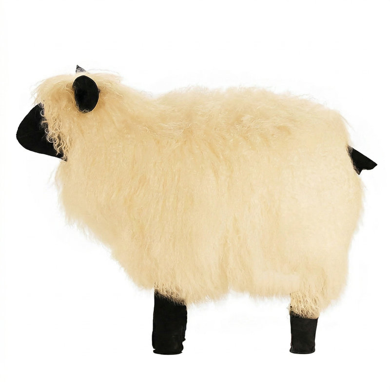 Handmade Tibetan Lamb Sheep Figurine by Outpost Original, Large, Butter