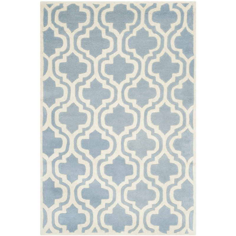 Carolene Hand Tufted Wool Geometric Rug, Rectangle 4' x 6'