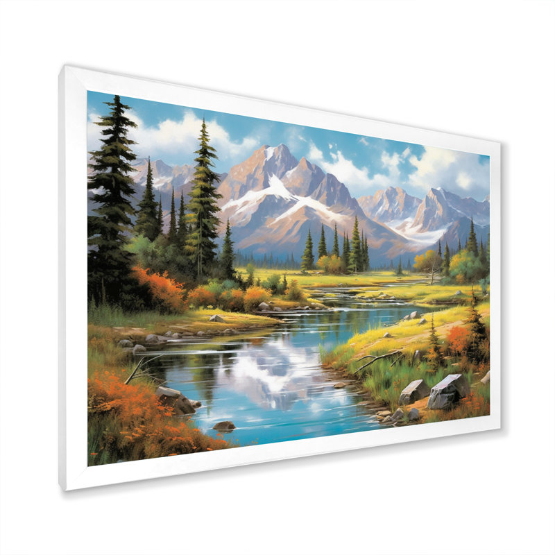 Colorado Mountain Senerity I - Colorado, art encadré, Cadre photo blanc, H 24 po x l 32 po x P 1 po