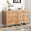 Commode double à 6 tiroirs en rotin pour chambre à coucher, commode, commode à tiroirs moderne-1903529744