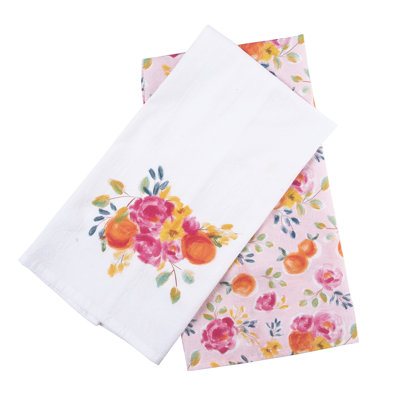  Ensemble de 2 torchons en coton Floral Boutique
