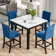 Hemant 5 - Piece Marble Top Dining Set
