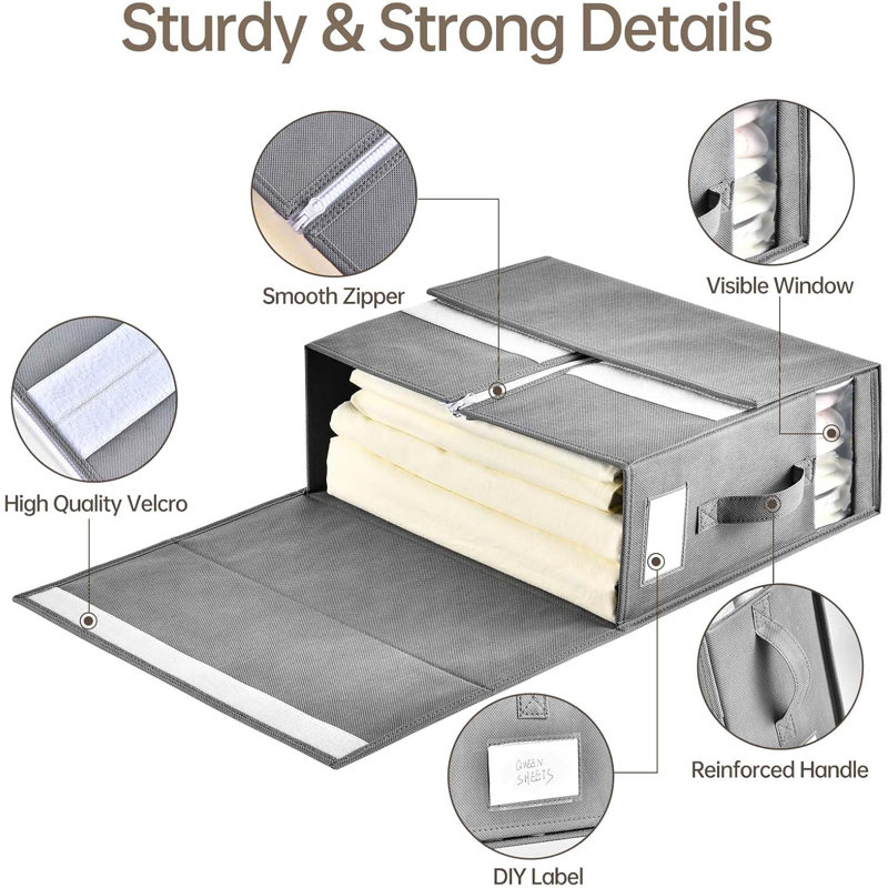 4-pack Foldable Sheet Organizers With Window