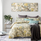 Chinoiserie Sateen Floral Duvet Cover Set