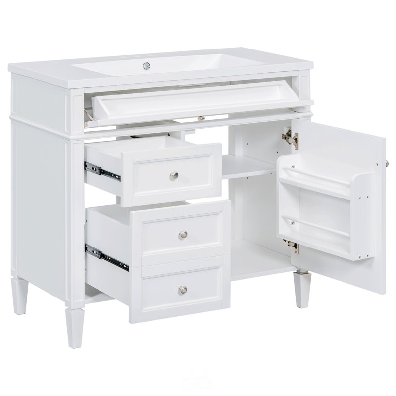 Rangement pour salle de bain Soulier, Blanc